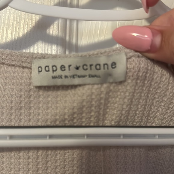 Paper Crane Tan Tank Top Size Small - Picture 2 of 3